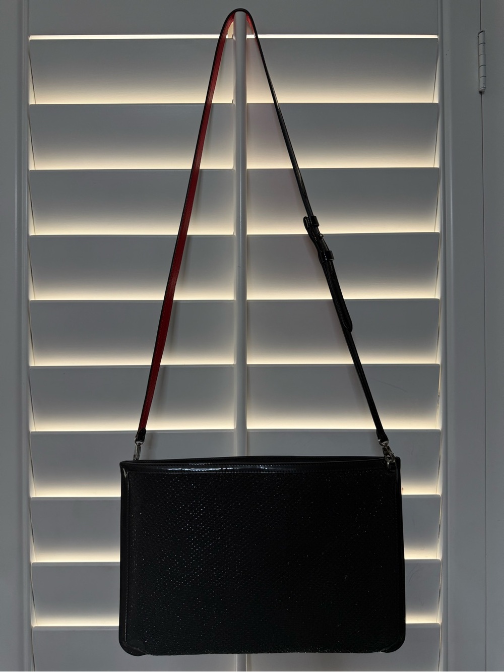 AUTHENTIC Christian Louboutin Black Studded‎ Crossbody + Entrupy COA 🔥 - Picture 3 of 13